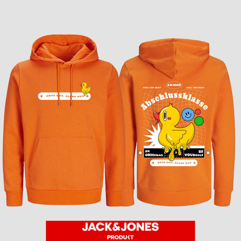 1053 "Ente gut, alles gut"  Abschluss Hoodie by Jack&Jones beidseitig bedruckt