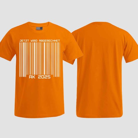 1026 "Barcode" Abschlussklasse T-Shirt einseitig bedruckt