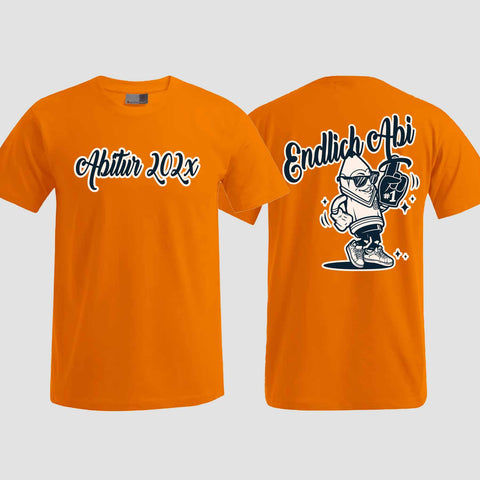 1060 "Endlich Abi" Abi T-Shirt beidseitig bedruckt