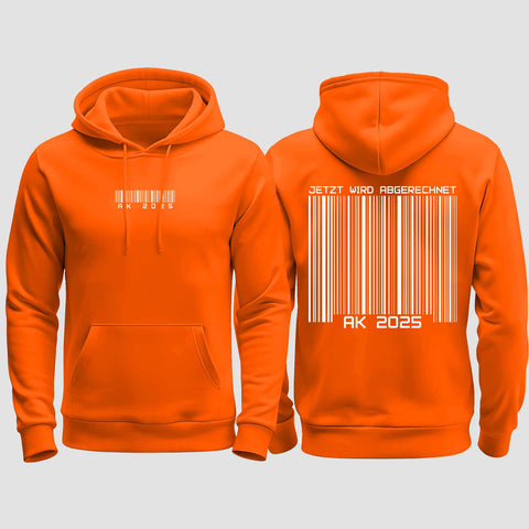 1027 "Abschluss" Abschluss regular College Hoodie beidseitig bedruckt