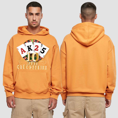 1009 "Glücksspiel" Abschluss Premium Oversize Hoodie einseitig bedruckt