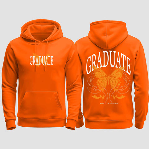 1052 "Graduate" Abschluss / Abi regular College Hoodie beidseitig bedruckt