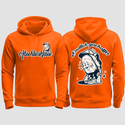 1058 "Endlich" Abschluss regular College Hoodie beidseitig bedruckt