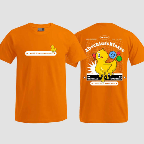 1053 "Ente gut, alles gut" Abschluss T-Shirt beidseitig bedruckt