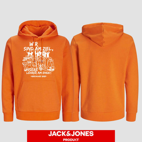1044 "Lehrer am Ende" Abschluss Hoodie by Jack&Jones einseitig bedruckt