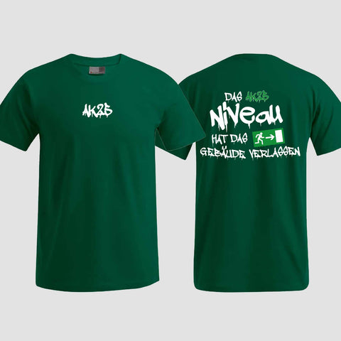 1035 "Niveau" Abschluss T-Shirt beidseitig bedruckt