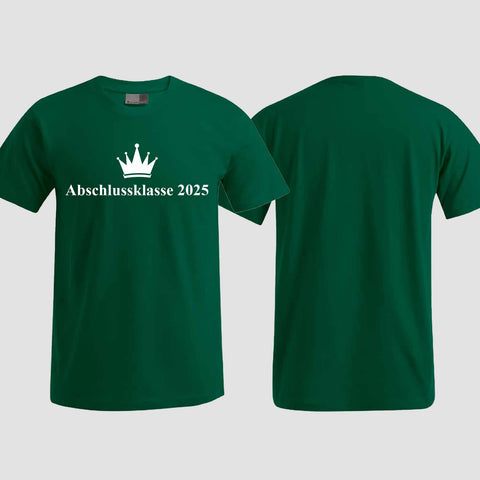 1047 "Abschluss Krone" Abschluss T-Shirt einseitig bedruckt