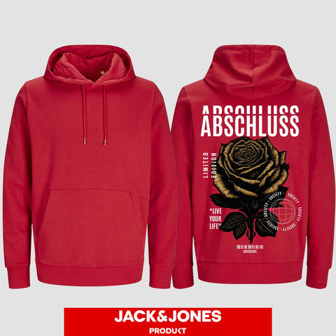 1041 "Abschluss Rose Streetwear" Abschluss Hoodie by Jack&Jones einseitig bedruckt