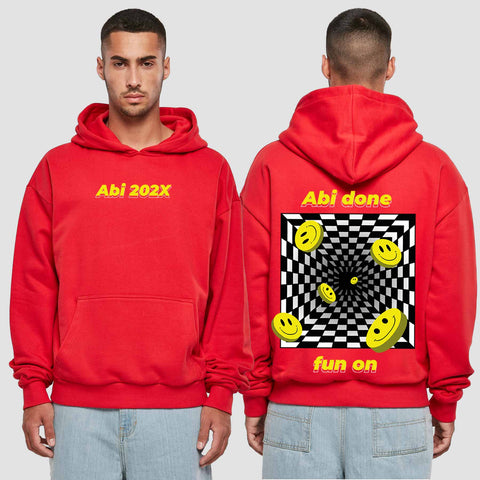 1054 "Abi done" Abi Premium Oversize Hoodie beidseitig bedruckt