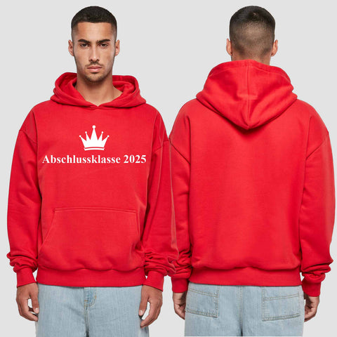1047 "Abschlussklasse Krone" Abschluss Premium Oversize Hoodie einseitig bedruckt