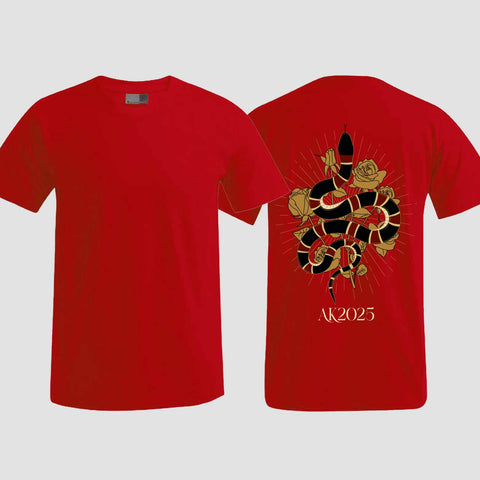 1042 "Streetwear Snake" Abschluss T-Shirt einseitig bedruckt