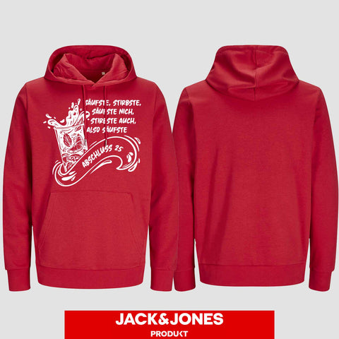 1048 "Säufste" Abschluss Hoodie by Jack&Jones einseitig bedruckt