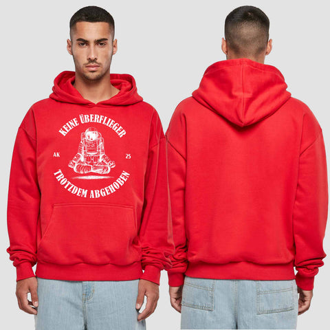 1043 "keine Überflieger" Abschluss Premium Oversize Hoodie einseitig bedruckt