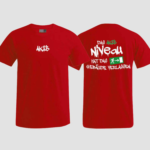 1035 "Niveau" Abschluss T-Shirt beidseitig bedruckt