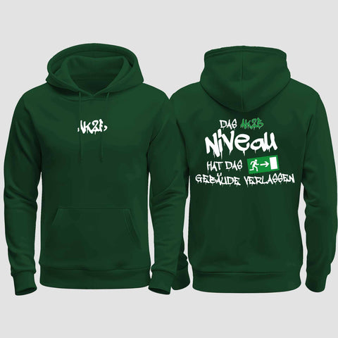 1035 "das Niveau" Abschluss regular College Hoodie beidseitig bedruckt