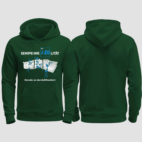 1033 "SemipermeABIlität" Abi regular College Hoodie einseitig bedruckt