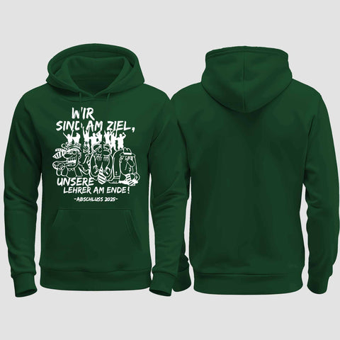 1044 "Lehrer am Ende" Abschluss regular College Hoodie einseitig bedruckt