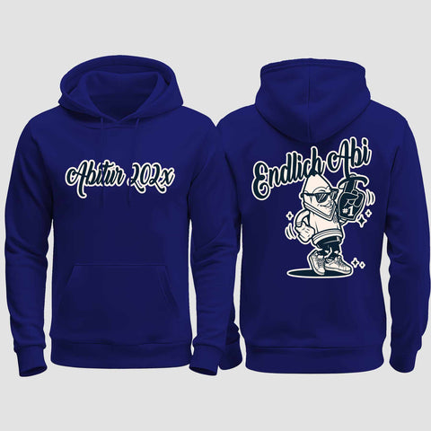 1060 "Endlich Abi" Abschluss regular College Hoodie beidseitig bedruckt