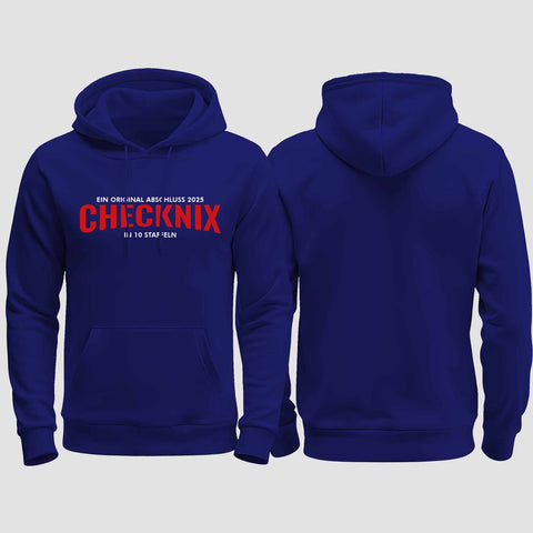1029 "Checknix" Abschluss regular College Hoodie einseitig bedruckt