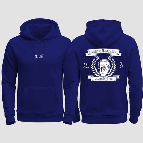 1007 "Abinale Phase" Abi regular College Hoodie beidseitig bedruckt