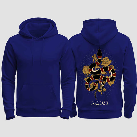 1042 "Snake" Abschluss regular College Hoodie einseitig bedruckt