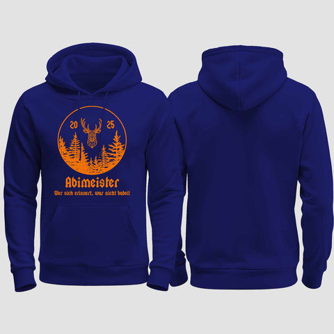 1004 "Abimeister" Abi regular College Hoodie einseitig bedruckt