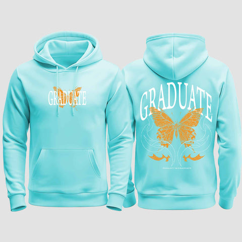 1052 "Graduate" Abschluss / Abi regular College Hoodie beidseitig bedruckt