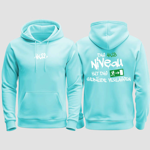 1035 "das Niveau" Abschluss regular College Hoodie beidseitig bedruckt