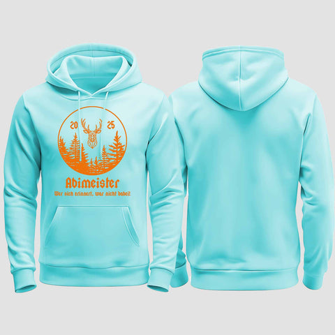 1004 "Abimeister" Abi regular College Hoodie einseitig bedruckt