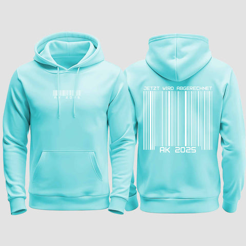 1027 "Abschluss" Abschluss regular College Hoodie beidseitig bedruckt