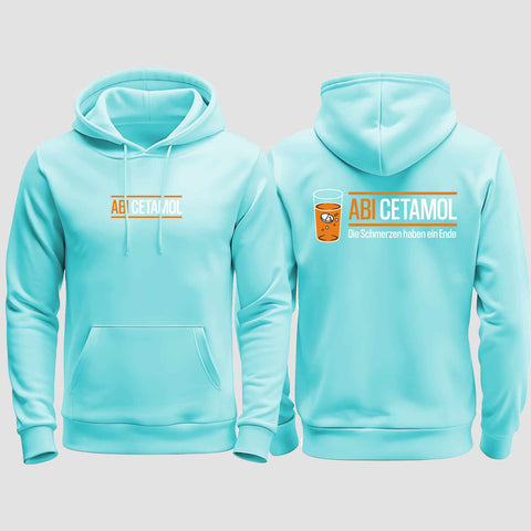 1002 "Abicetamol" Abi regular College Hoodie beidseitig bedruckt