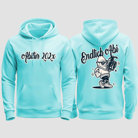 1060 "Endlich Abi" Abschluss regular College Hoodie beidseitig bedruckt