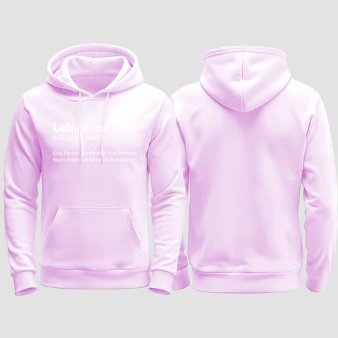 1050 "Lehrerin" Abschluss regular College Hoodie einseitig bedruckt