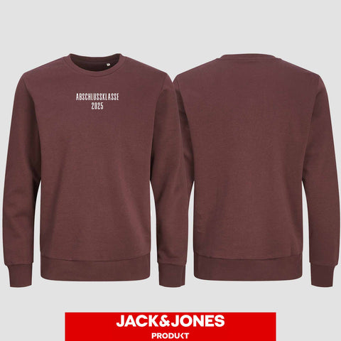 1024 "Abschlussklasse 25" Abschluss Sweatshirt by Jack&Jones einseitig bedruckt