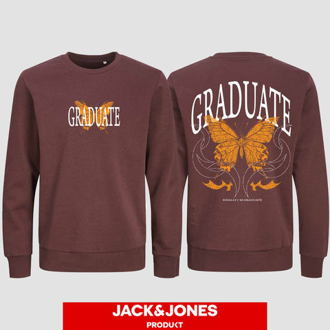 1052 "Graduate" Abschluss Sweatshirt by Jack&Jones beidseitig bedruckt