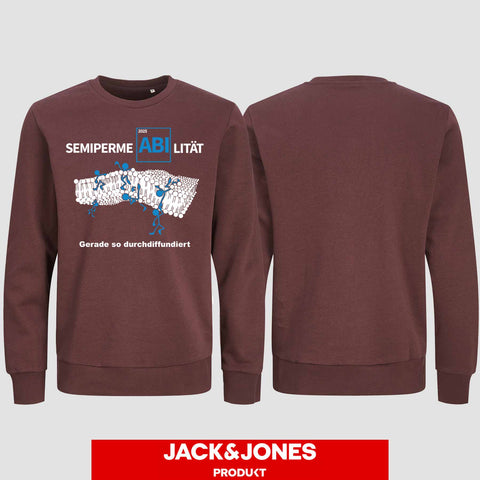 1033 "SemipermeABIlität" Abi Sweatshirt by Jack&Jones einseitig bedruckt