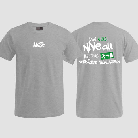 1035 "Niveau" Abschluss T-Shirt beidseitig bedruckt