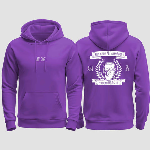1007 "Abinale Phase" Abi regular College Hoodie beidseitig bedruckt