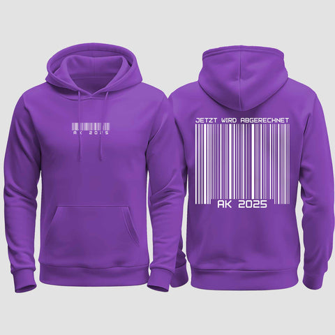 1027 "Abschluss" Abschluss regular College Hoodie beidseitig bedruckt