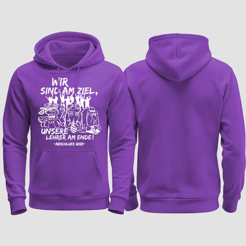 1044 "Lehrer am Ende" Abschluss regular College Hoodie einseitig bedruckt