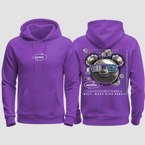 1055 "Welt, mach dich bereit" Abschluss regular College Hoodie beidseitig bedruckt