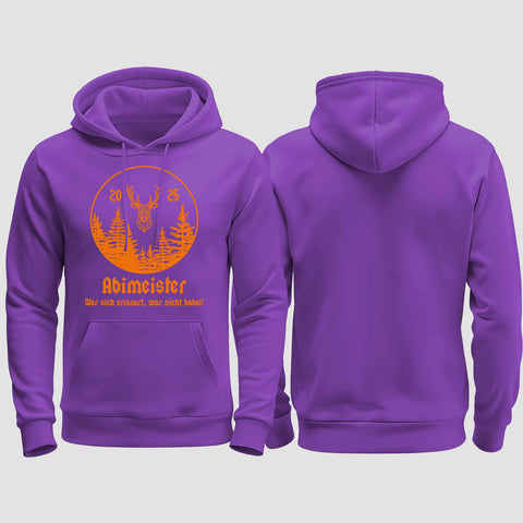 1004 "Abimeister" Abi regular College Hoodie einseitig bedruckt