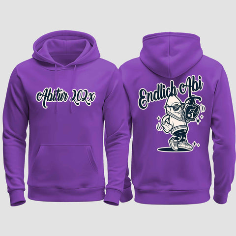 1060 "Endlich Abi" Abschluss regular College Hoodie beidseitig bedruckt
