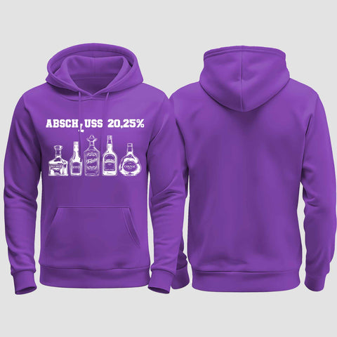1039 "Abschluss 20,25%" Abschluss regular College Hoodie einseitig bedruckt