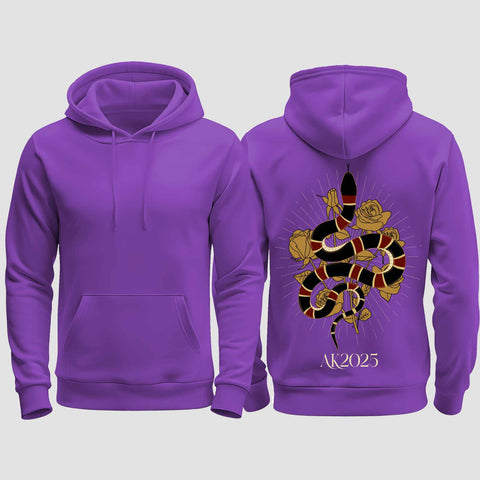 1042 "Snake" Abschluss regular College Hoodie einseitig bedruckt