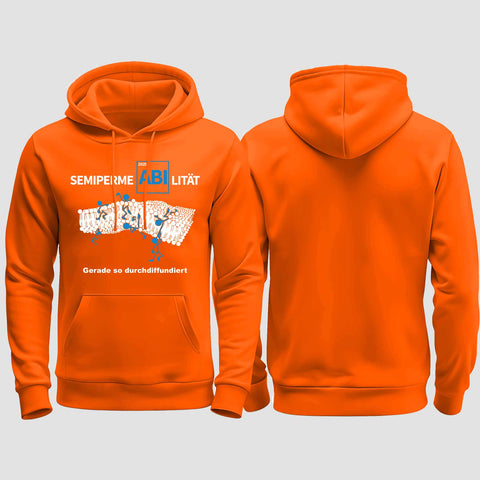 1033 "SemipermeABIlität" Abi regular College Hoodie einseitig bedruckt