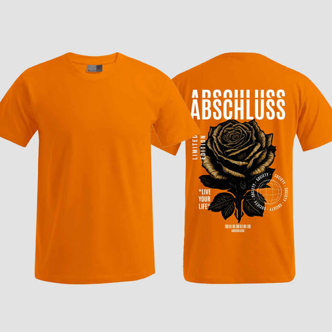 1041 "Streetwear Rose" Abschluss T-Shirt einseitig bedruckt