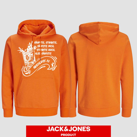 1048 "Säufste" Abschluss Hoodie by Jack&Jones einseitig bedruckt