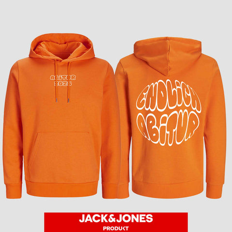 1037 "Endlich Abitur" Abi Hoodie by Jack&Jones beidseitig bedruckt