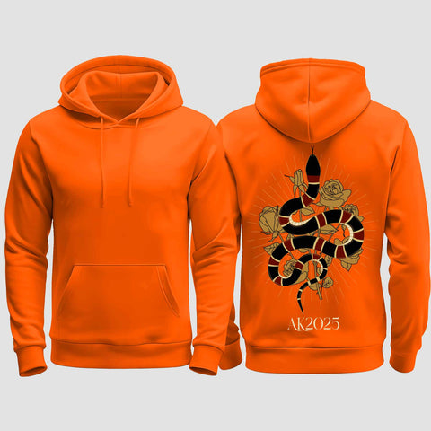 1042 "Snake" Abschluss regular College Hoodie einseitig bedruckt